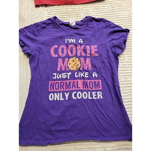 Girl Scouts Shirt Ladies Size Large Short Sleeve Top Tee Tshirt I'm A Cookie Mom - Picture 5 of 6
